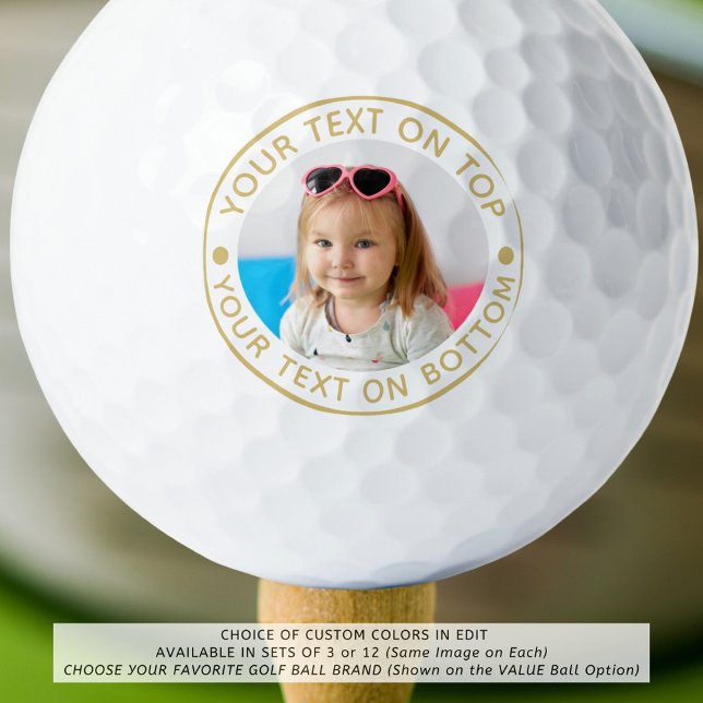 Personalized Photo Custom Colour Text Golf Balls (Creator Uploaded)