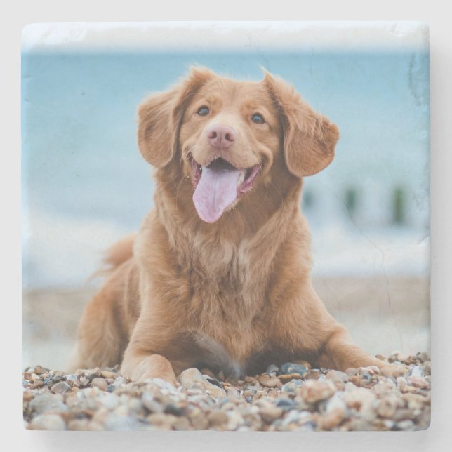 Personalized Photo Custom Create Your Own Stone Coaster (Front)