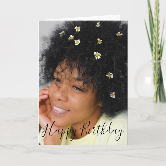 Personalized Photo Custom Happy Birthday Card (Front)
