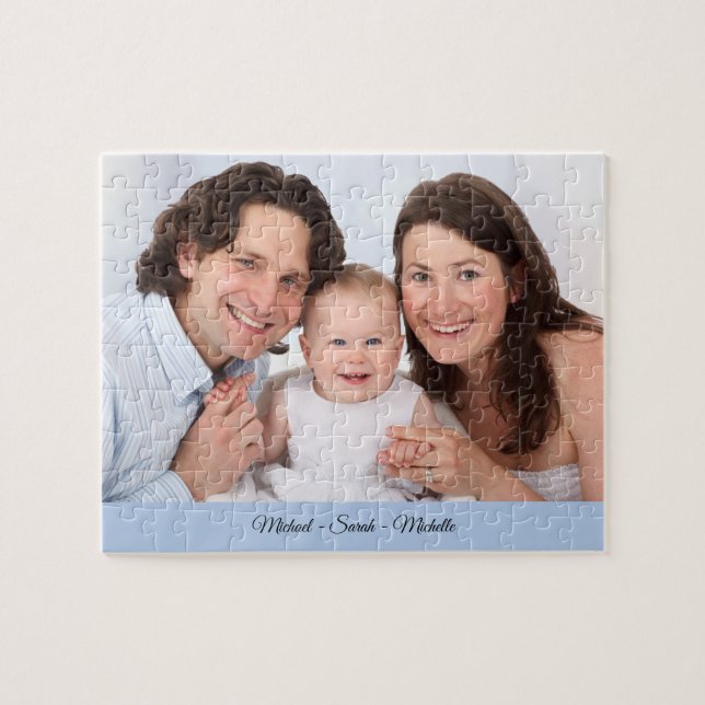 Personalized Photo Custom Name Jigsaw Puzzle (Horizontal)