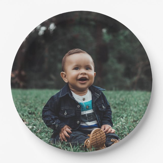 Personalized Photo Custom Paper Plate (Front)