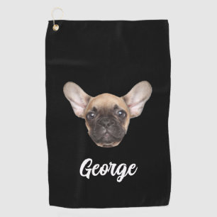 Personalized Photo Custom Pet Dog Cat Face Golfer Golf Towel