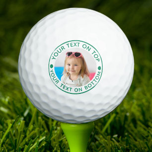 Personalized Photo Custom Text and Colour Golf Balls