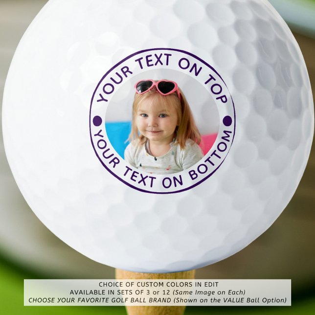 Personalized Photo Custom Text and Colour Golf Balls (Creator Uploaded)