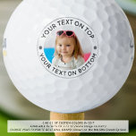 Personalized Photo Custom Text Golf Balls<br><div class="desc">Easily create a unique, personalized golf ball with your photo and custom text for the golfer enthusiast you know. ASSISTANCE: For help with design modification or personalization, color change, resizing, transferring the design to another product or if you would like coordinating items, contact the designer BEFORE ORDERING via the Zazzle...</div>