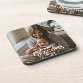 Personalized Photo & Custom Text Grandma Since -  Coaster