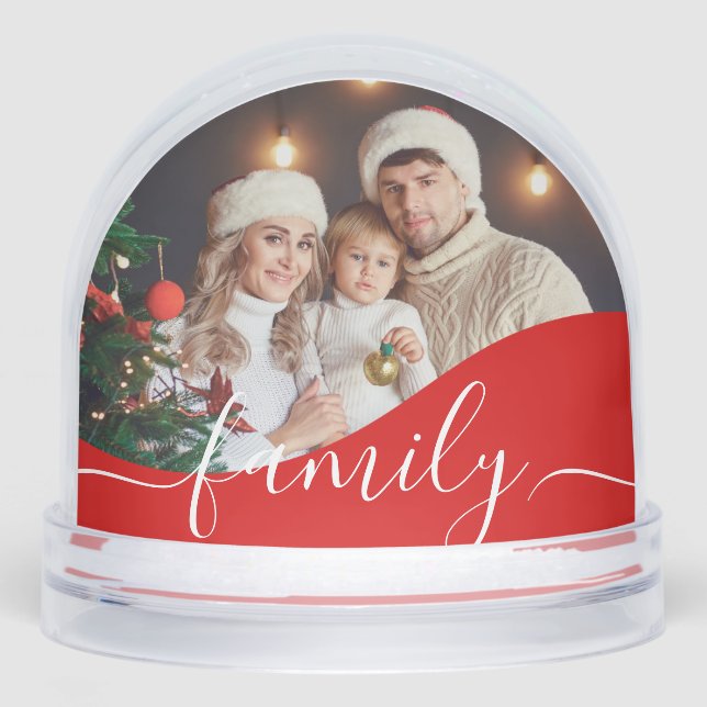 Personalized photo &custom text snowglobe (Front)