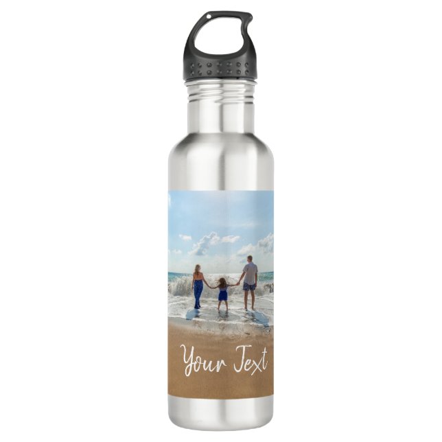 Personalized Photo & Custom Text Template   710 Ml Water Bottle (Front)