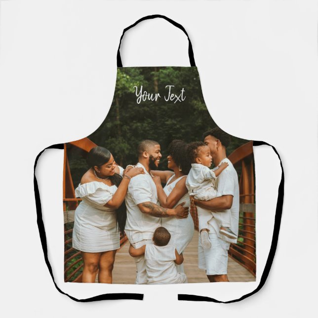 Personalized Photo & Custom Text Template  Apron (Front)
