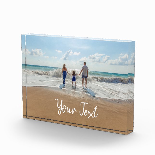 Personalized Photo & Custom Text Template Block (Right)