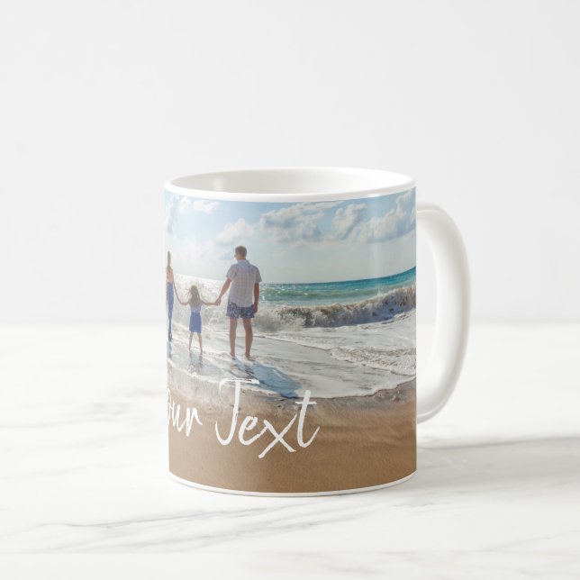Personalized Photo & Custom Text Template Coffee Mug (Front Right)