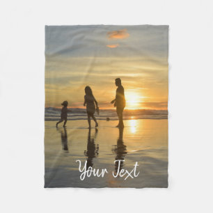 Personalized Photo & Custom Text Template  Fleece Blanket
