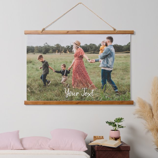 Personalized Photo & Custom Text Template Hanging Tapestry (Bedroom)