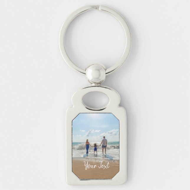Personalized Photo & Custom Text Template Keychain (Front)