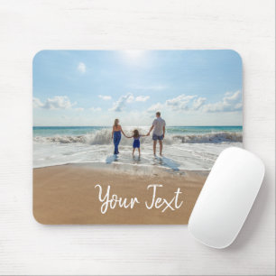 Personalized Photo & Custom Text Template  Mouse Pad