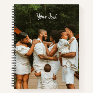 Personalized Photo & Custom Text Template Notebook