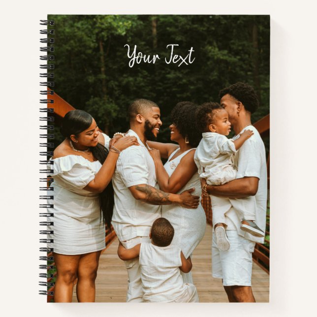 Personalized Photo & Custom Text Template Notebook (Front)