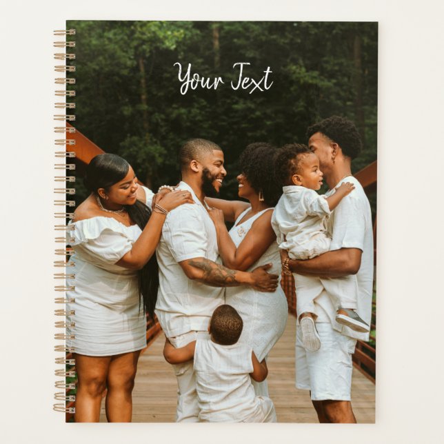 Personalized Photo & Custom Text Template Planner (Front)