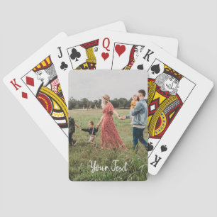 Personalized Photo & Custom Text Template Playing Cards