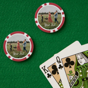 Personalized Photo & Custom Text Template Poker Chips