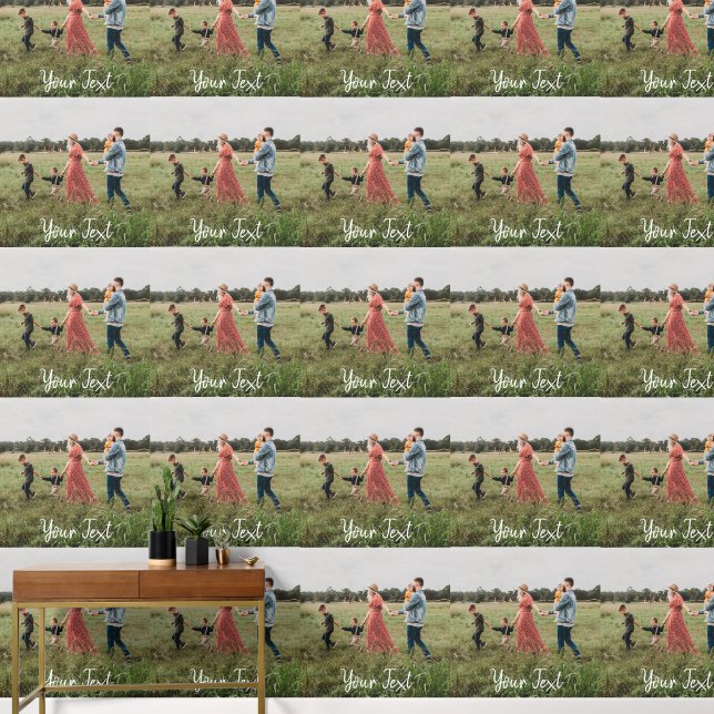 Personalized Photo & Custom Text Template Wallpaper (Hallway)