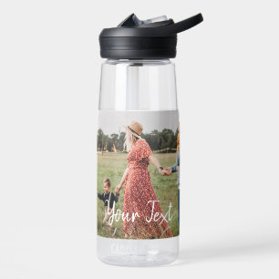 Personalized Photo & Custom Text Template  Water Bottle