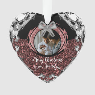Personalized Photo Date Gifts Christmas  Ornament