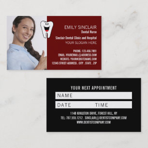 Personalized Photo, Dentist Appointment Business Card