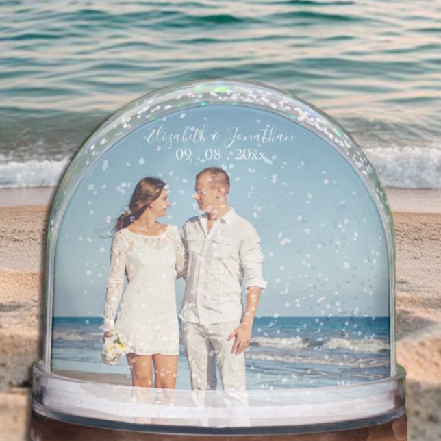 Personalized Photo Destination Wedding Event Snowglobe (Creator Uploaded)