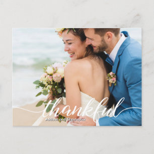 Personalized Photo Destination Wedding Thank You Announcement Postcard