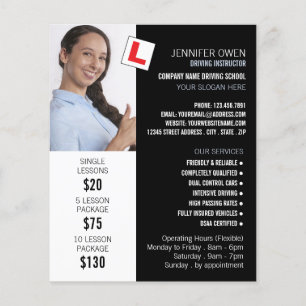 Personalized Photo, Driving School, Instructor Flyer