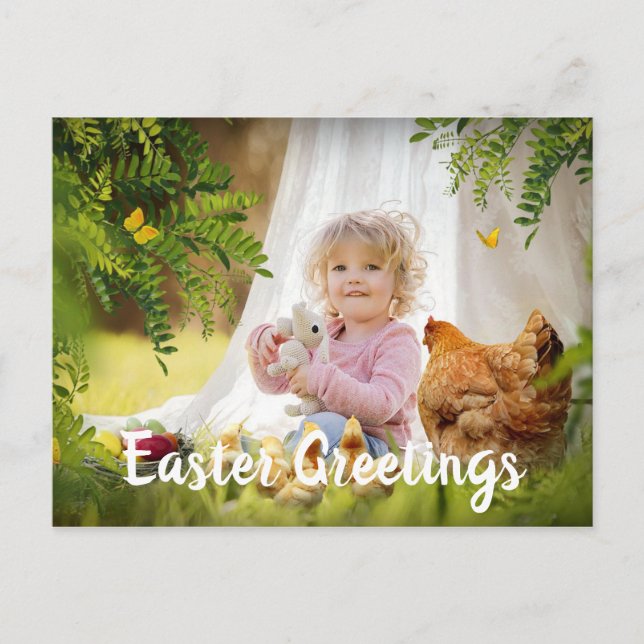 Personalized Photo Easter Postcard (Front)