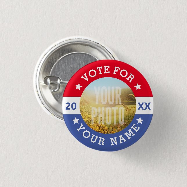 PERSONALIZED PHOTO Election Button (Front & Back)