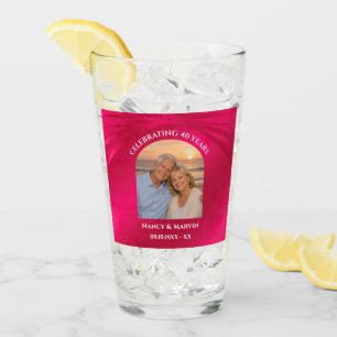 Personalized Photo Elegant 40th Anniversary Gift Glass