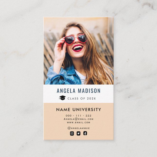 personalized photo elegant graduation insert (Front)