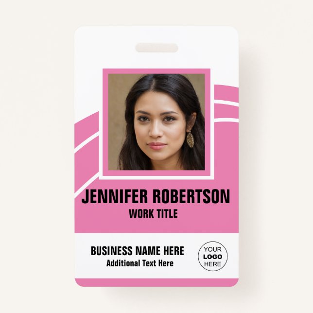 Personalized Photo Employee Badge (Front)