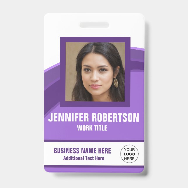Personalized Photo Employee Badge (Front)