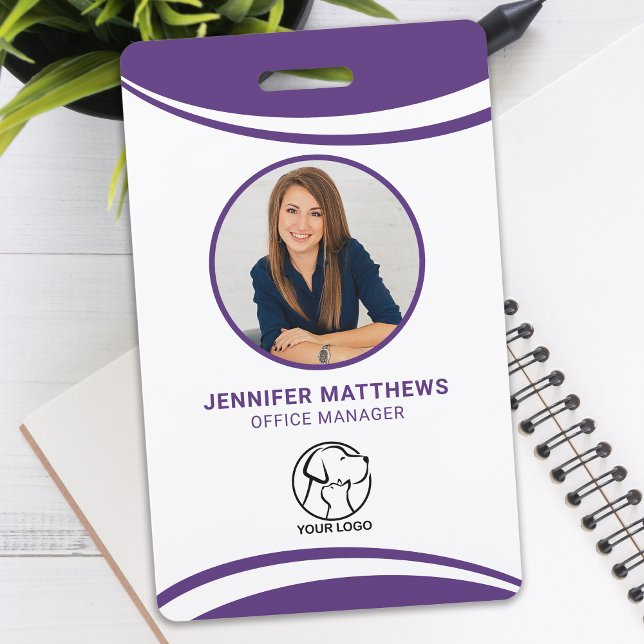 Personalized Photo Employee Logo Name Badge (Creator Uploaded)