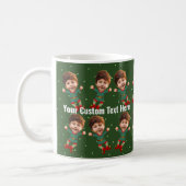 Personalized Photo Face Funny Christmas Elf Kid Coffee Mug (Left)