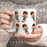 Personalized Photo Face Funny Christmas Elf Kid Coffee Mug<br><div class="desc">Replace the face of this elf with your favourite photo (make sure to crop as much to the face as possible and use an app to remove the background) and personalize this funny Christmas Holiday coffee mug with your kid, husband, or boyfriend on it! Also a fun and unique surprise...</div>