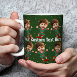 Personalized Photo Face Funny Christmas Elf Kid Coffee Mug<br><div class="desc">Replace the face of this elf with your favourite photo (make sure to crop as much to the face as possible and use an app to remove the background) and personalize this funny Christmas Holiday coffee mug with your kid, husband, or boyfriend on it! Also a fun and unique surprise...</div>