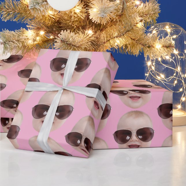 Personalized Photo Face  Gift, Birthday Christmas  Wrapping Paper (Holidays)