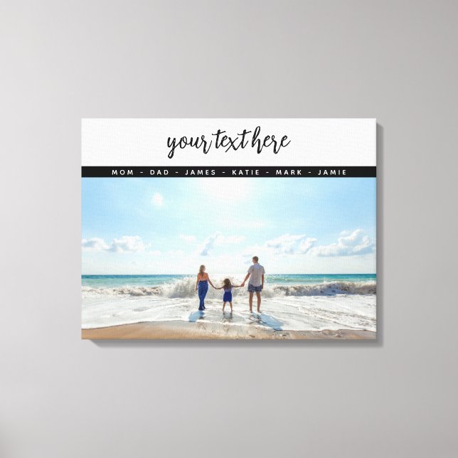 Personalized Photo Family Love Memories Canvas Print (Front)