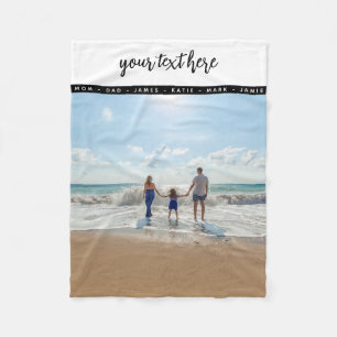 Personalized Photo Family Love Memories Fleece Blanket