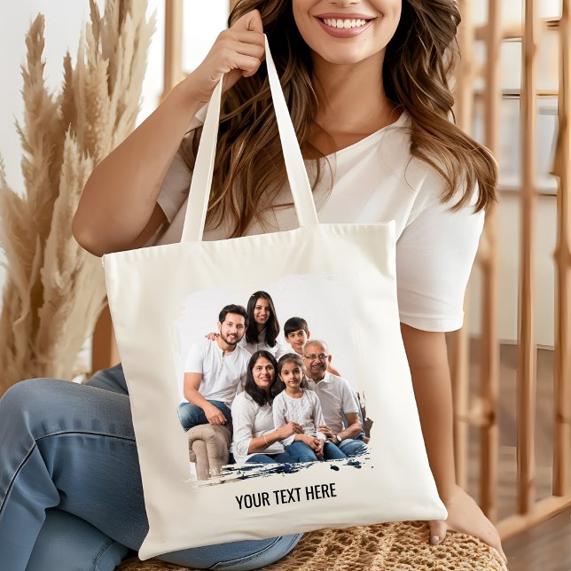 Personalized Photo Family Matching Custom Text Tote Bag (Creator Uploaded)