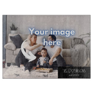 Personalized Photo&Family name Kitchen Cutting Boa Cutting Board