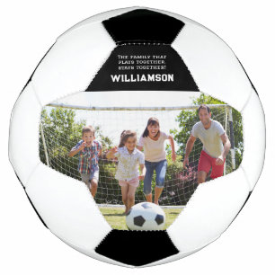 Personalized Photo Family Saying Soccer Ball