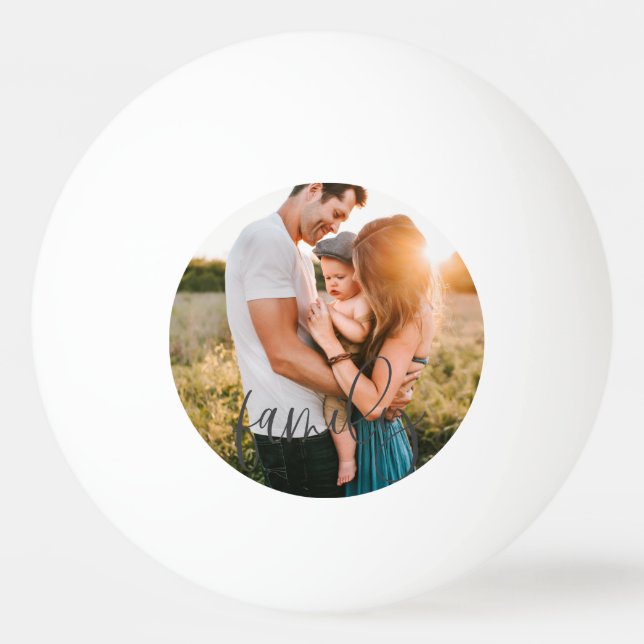 Personalized Photo Family Script  Ping Pong Ball (Front)