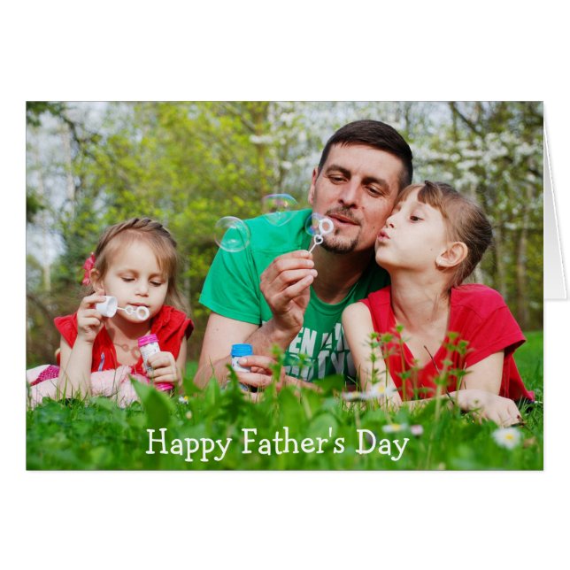 Personalized Photo Father's Day Greeting Card (Front Horizontal)