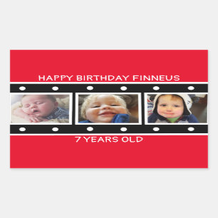 Personalized Photo Filmstrip Birthday   Sticker